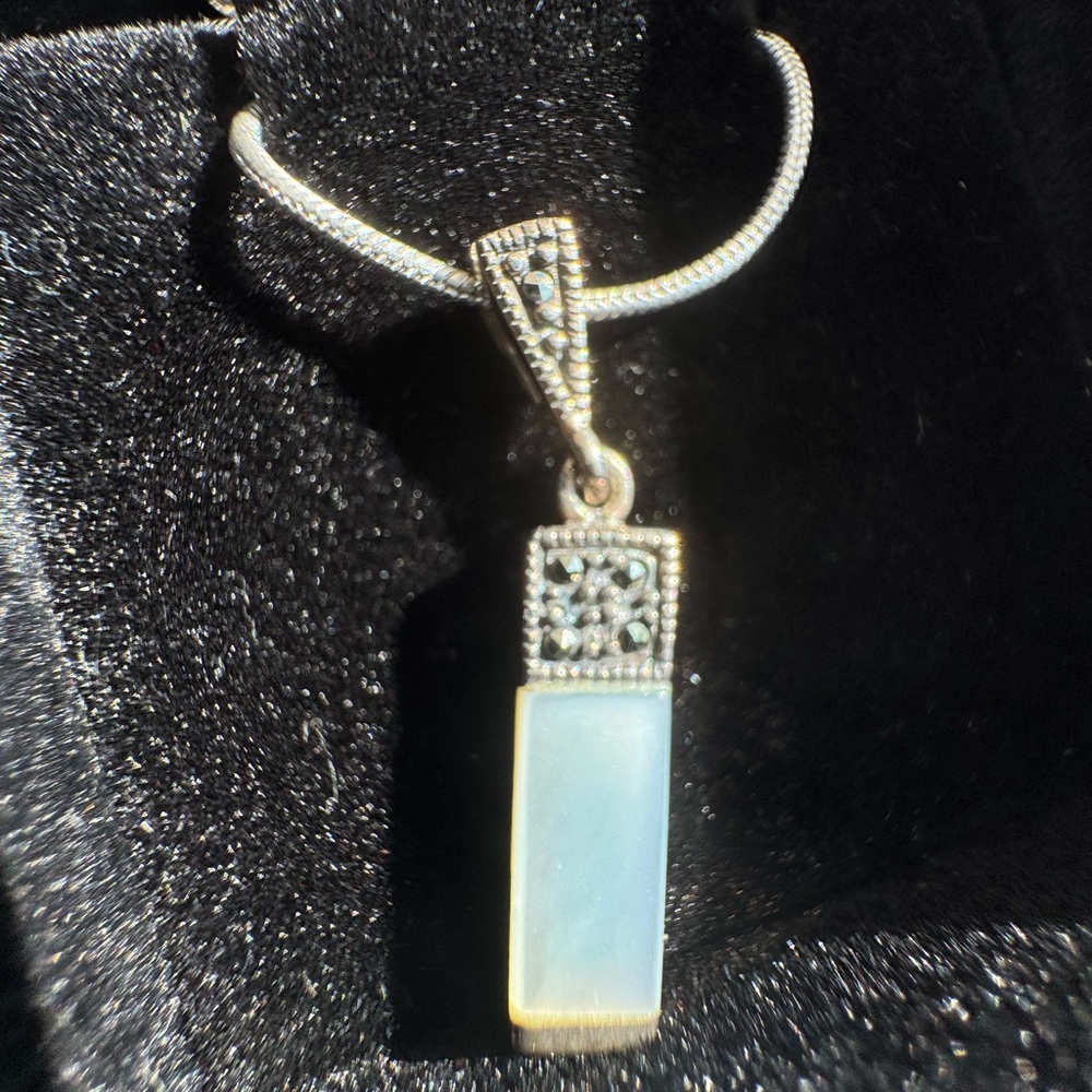 NWOT sterling silver mother of pearl set